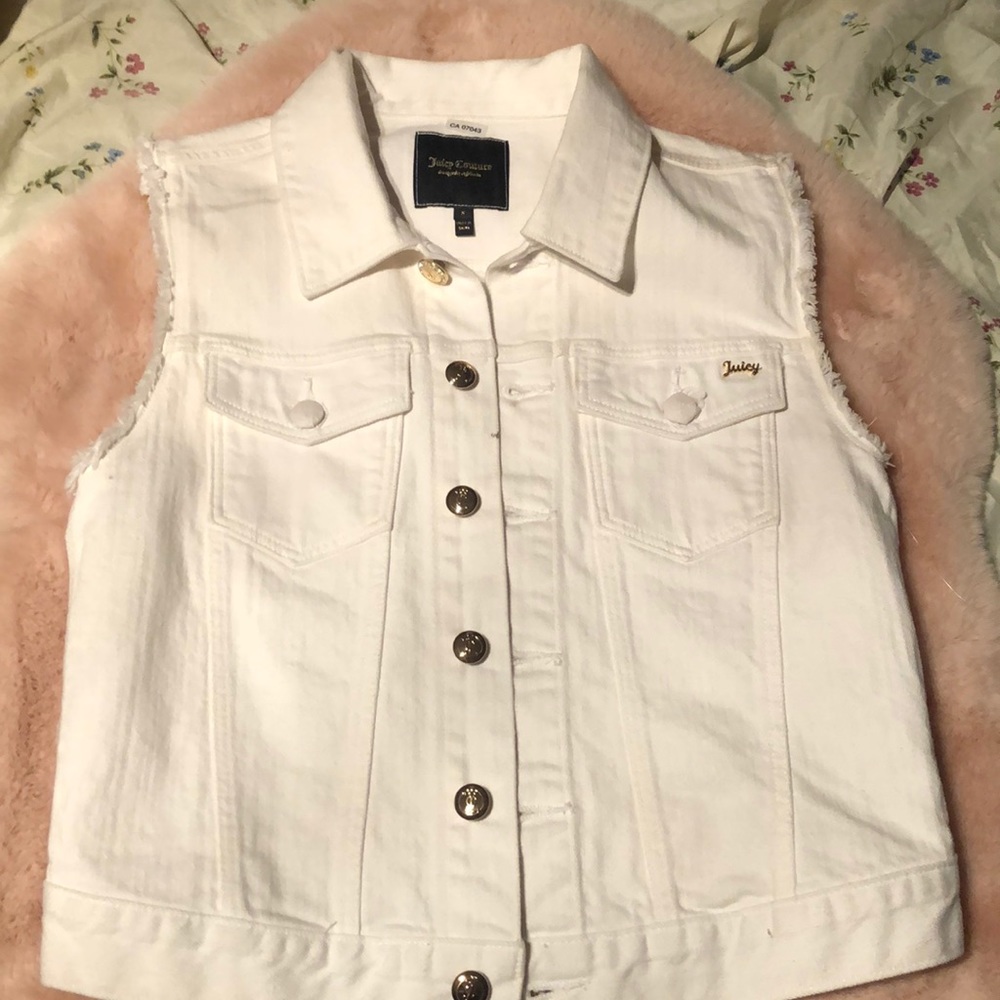 Juicy Couture Y2K White denim vest✨
